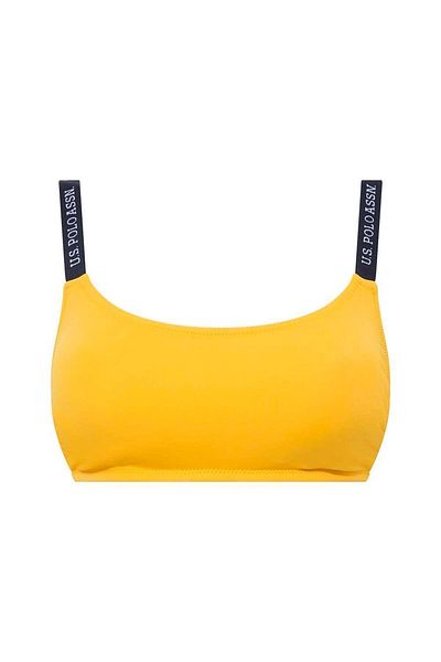 U.S. Polo Assn. Women's Yellow Thin Strap Bikini Top