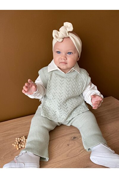 Minizade طقم أميليا للفتيات الصغيرات مكون من 3 قطع مع سترة وقميص