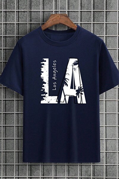 trendypassion تيشيرت بتصميم مطبوع عليه لوس أنجلوس للجنسين