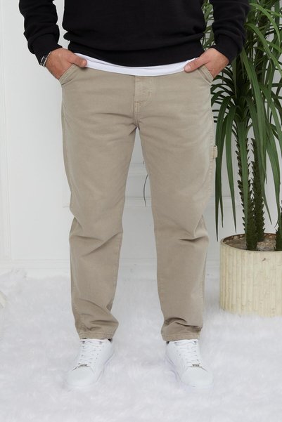 JSCO Hscstore Men's Beige Trousers - 5510-J35