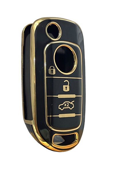 EBG İSTANBUL Fiat Egea Sustalı Siyah Oto Anahtar Kumanda Kabı Kılıfı Oto Anah...