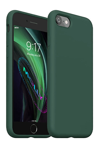 Molly iPhone SE 2022 İçin Kaktüs İçi Kadife Liquid Silikon Kılıf
