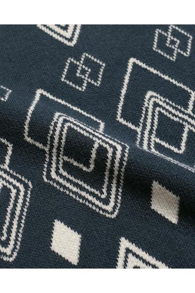 Peraluna Far Afield PINTO KNITTED VEST-DIAMONDS V-Neck Diamond Pattern 100% Organic Cotton Men's Knitwear Jumpers -