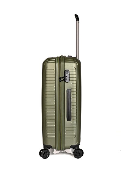 Wander A728 Polipropilen Kırılmaz 2'Li Valiz Seti Haki Orta Boy Kabin Boy