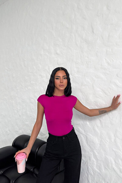 LACHT Φούξια New Season Γυναικεία Μπλούζα - Διπλή στρώση, Πολυαμίδιο, Κοντό μ...