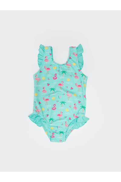 LC Waikiki LCW ECO - Dívčí dívčí plavky se vzorem do U