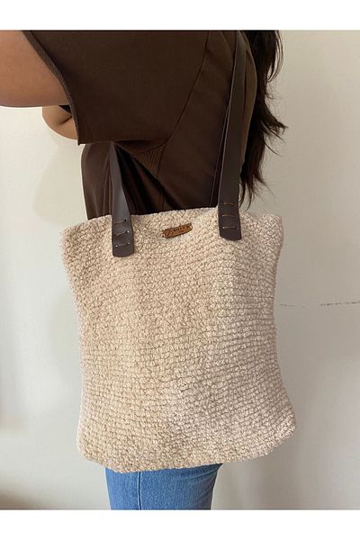 Nillys Women's SoftyPlus Knitted Shoulder Bag with Neck Collar Gift (30x36)