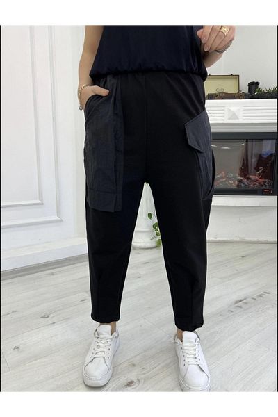 BEBE PLUS Black Pocket Shalwar Trousers