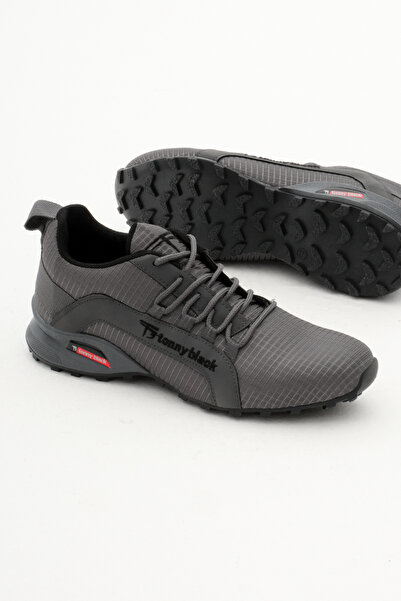 Tonny Black Pánské kouřové pohodlné šněrovací tenisky s termo podrážkou