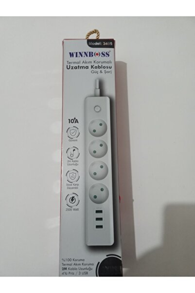 WINNBOSS 4'' lü akım koruma priz YÜCEL YAPI MARKET