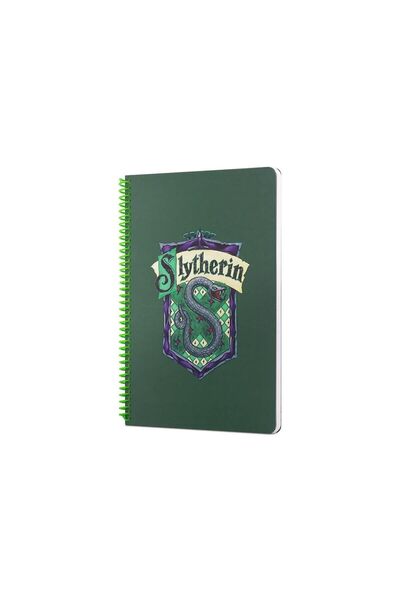 Mabbels Harry Potter - Caietul cu spirală cu dungi verzi Slytherin, 95 de coli