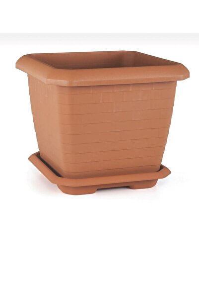 SERİNOVA Polivahome Hisar Kare Saksı Dış Ve Iç Mekan Saksı 25,3 Lt