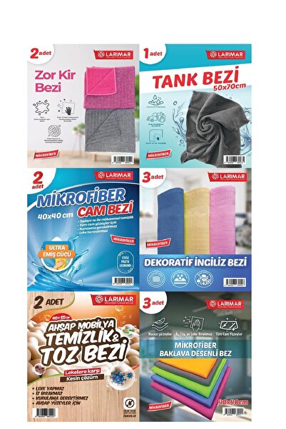 Larimar 21 bucăți cârpe de curățare din microfibră - murdărie dificilă, lemn,...