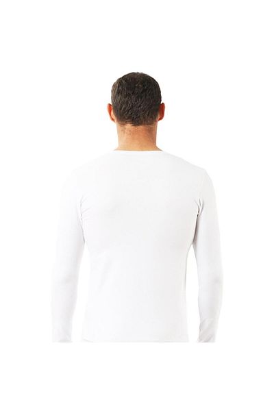 ÖZKAN V-Neck Lycra Men's Undershirt - Long Sleeve Undershirt 0274