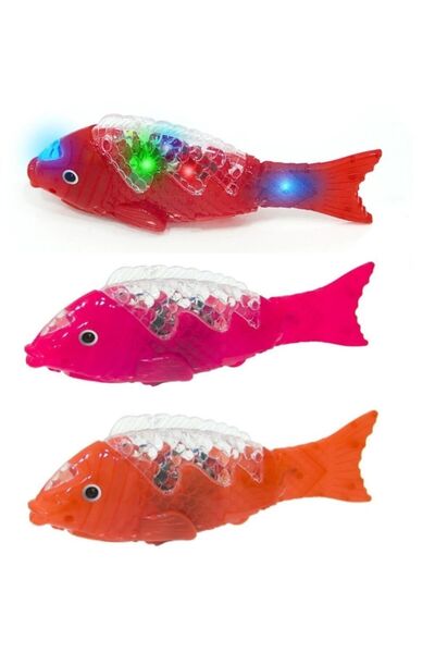 RoseRoi Baby's Crawling Companion Walking Fish with Sound and Light and Crawling Baby Toy Set of 2