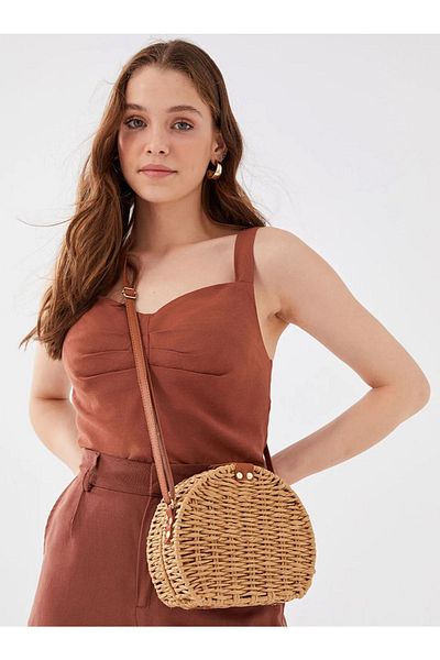 LC Waikiki Straw Women's Crossbody Bag