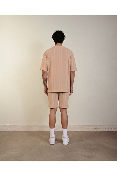 İLKCET MODA Μπλουζάκι με ριγέ τσέπη oversize