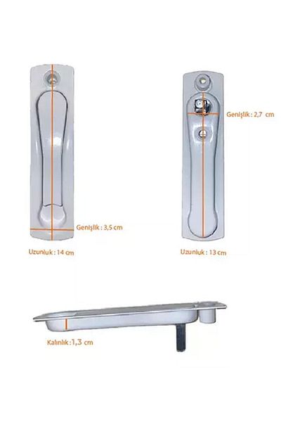 ŞENEL Yapı Market Pvc Pimapen Slider Hidden Door Window Locked Handle