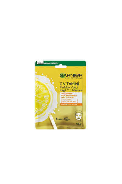 Garnier C Vitamini Parlaklık Verici Kağıt Yüz Maskesi 28g