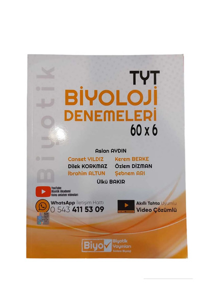 Bilgi Sarmal Yayınları sarmal Biyotik TYT Biyoloji Denemeleri