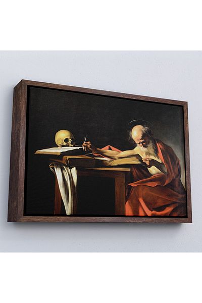 Harita Sepeti Caravaggio într-un cadru - Saint Jerome Writing Table-7124