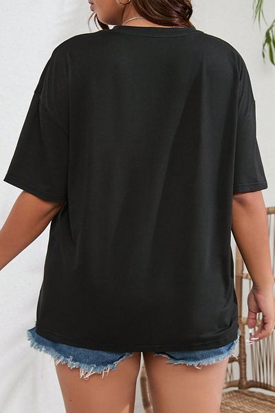 MODAGEN Μπλουζάκι Sun Butterfly Printed Unisex Μαύρο Oversize T-shirt - Crew Neck