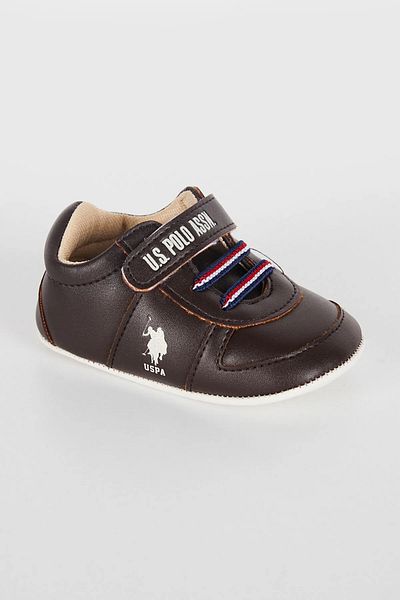 U.S. Polo Assn. Brown baby boy shoes