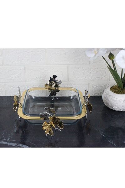atabey home Butterfly Footed Square Pyrex Set