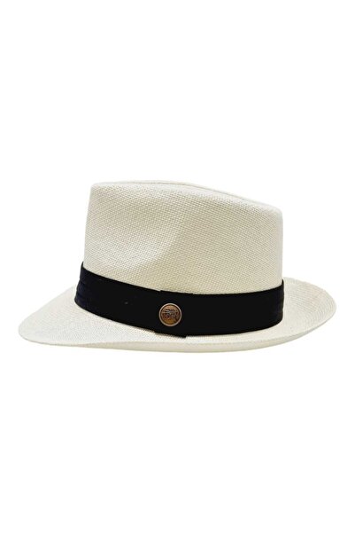 Mood Agenda Унісекс чорна солом'яна капелюх - з стрічкою