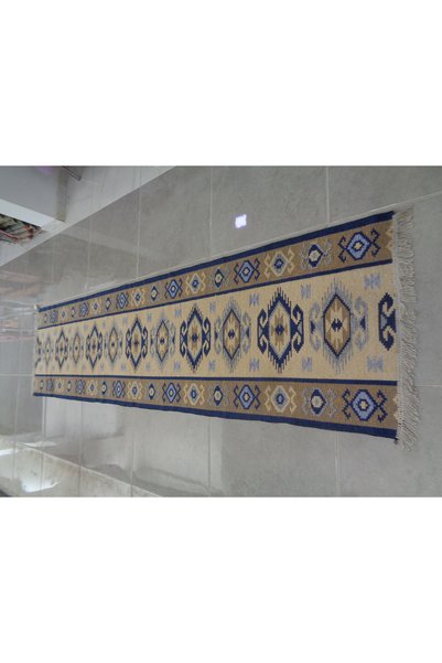 ŞAHMERDANOĞLU Şahmerdanoğlu 75x290 Cm Lacivert, Çift Yüzlü Sıfır-Temiz Yolluk...