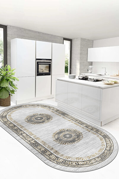 Thalia Home Kaymaz Tabanlı Yıkanabilir Baskılı Mutfk halısı Halı Yolluk