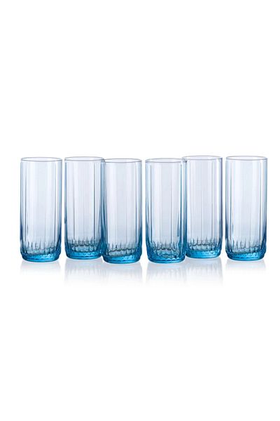 Paşabahçe 420765 Leia Turquoise Colored 310 Cc 6-Piece Water and Soft Drink Glass