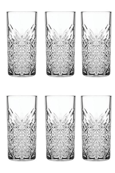 Paşabahçe 52820 Timeless 6-Piece Long Drink Cocktail Soft Drink Glass 295cc
