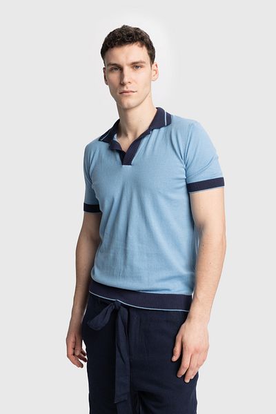 GIESTO Tricou tricotaj cu gât polo