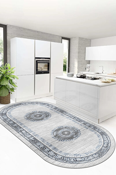 Thalia Home Kaymaz Tabanlı Yıkanabilir Baskılı Mutfk halısı Halı Yolluk