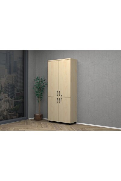 VENA Tam Kapak Ofis Dosya Dolabı 80x35x185cm Akçaağaç
