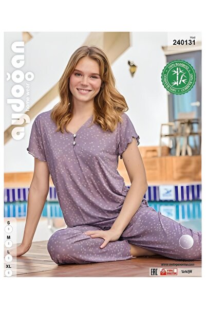 Aydoğan AYDOĞAN KADIN BAMBU KISA KOL PİJAMA TAKIMI
