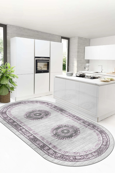 Thalia Home Kaymaz Tabanlı Yıkanabilir Baskılı Mutfk halısı Halı Yolluk