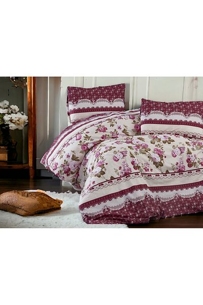 MAJESTE Diplomatic Home Gold Ranforce Floral Duvet Cover Set Double - 9380