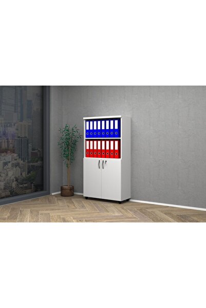 VENA Yarım Kapak Ofis Dosya Dolabı 80x35x150 Beyaz