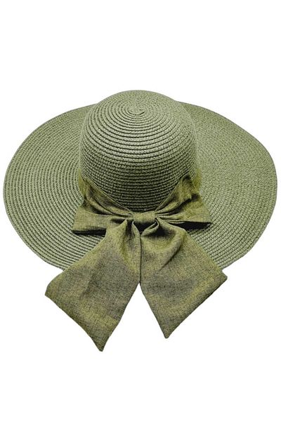 Mood Agenda Maxi Size Bow Detailed Women's Straw Hat