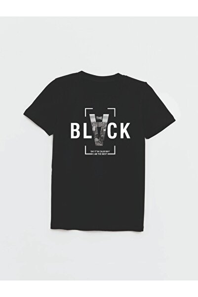 Cevval BLACK Baskılı Erkek Çocuk Tişört