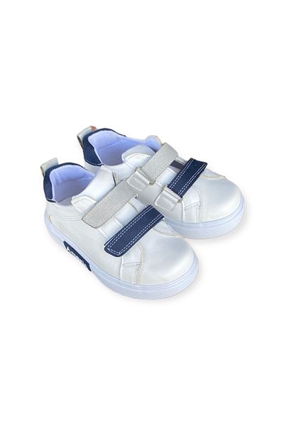 Amarin Pantofi pentru băieți cu talpă confortabilă cu velcro alb