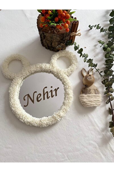 kivi ticaret Kişiye Özel Çocuk Odası Aynalı Ayı Figürlü Duvar Dekorasyon Kapı...