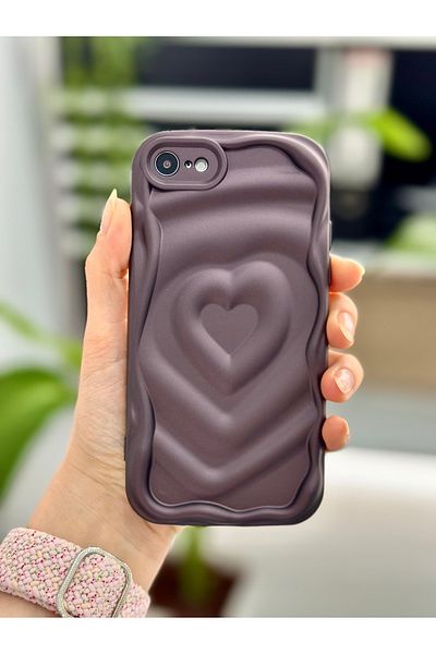 Go Aksesuar حافظة سيليكون غير لامعة ثلاثية الأبعاد متوافقة مع هاتف Iphone 7 - 8 - SE 2020