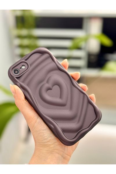 Go Aksesuar حافظة سيليكون غير لامعة ثلاثية الأبعاد متوافقة مع هاتف Iphone 7 - 8 - SE 2020