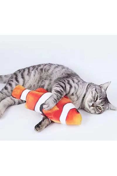Mahi Max 20cm Plush Fish - Clown Cat Toy