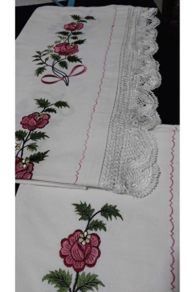 Papatyam El Örgüsü 1 Etek 2 Yastık Dantel/ El İşi Eski Dantel / vintage