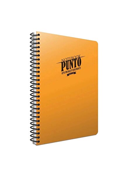 Gıpta غطاء بلاستيكي برتقالي 100 ورقة مقاس A4 دفتر ملاحظات حلزوني مخطط