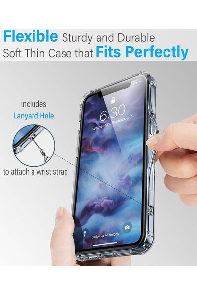 KVK PRİVACY iPhone 11 Compatible Transparent Case Airbag Antishock Corner Shock Absorbing Transparent Case